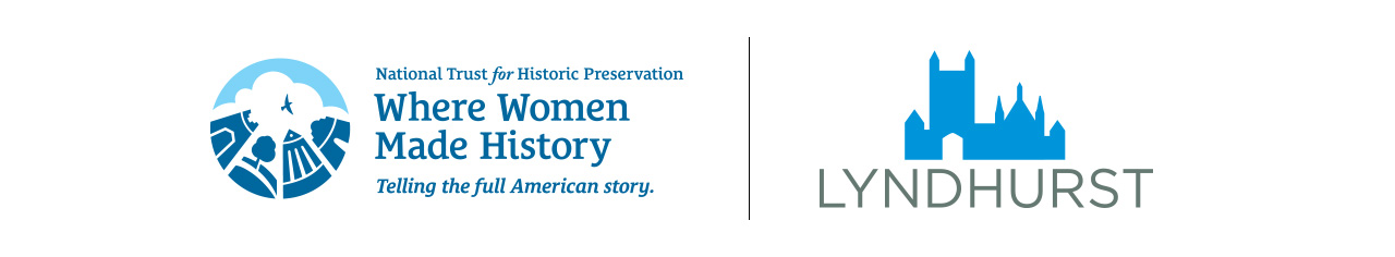 Two logos for Where Women Made history and Lyndhurst